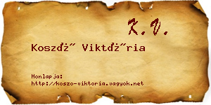 Koszó Viktória névjegykártya