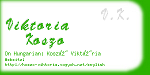 viktoria koszo business card